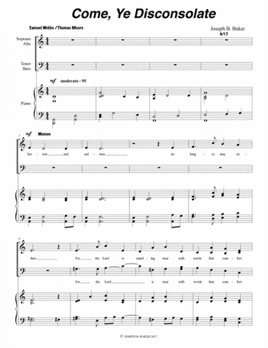 Come, Ye Disconsolate (arr. Joseph B. Baker)