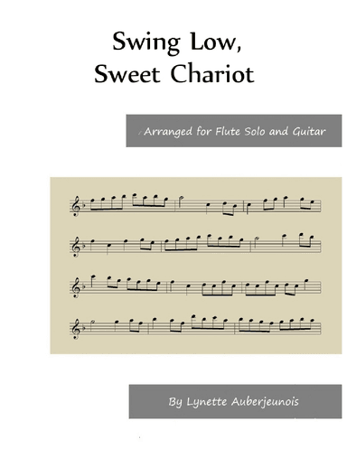 Swing Low, Sweet Chariot - Flute Solo with Guitar Chords (arr. Lynette Auberjeunois)
