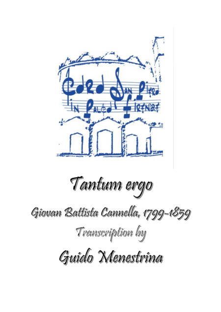 Giovan Battista Cannella - Tantum Ergo TTB + Organo (arr. Guido Menestrina)