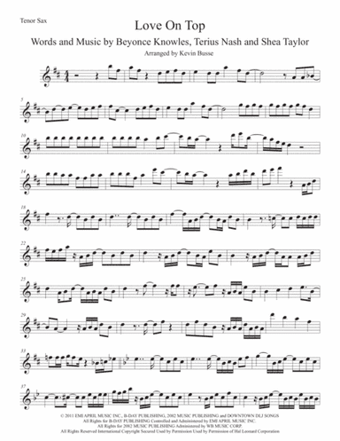 Love On Top (arr. Kevin Busse)