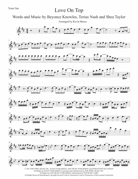 Love On Top (arr. Kevin Busse)