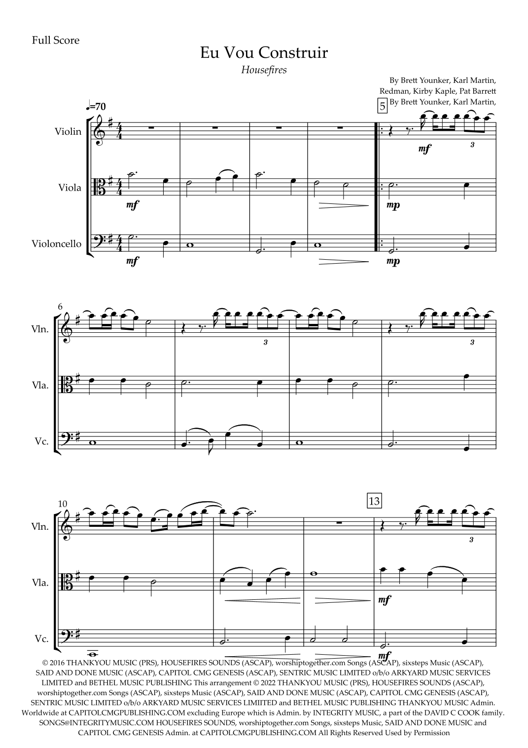 Build My Life (arr. Fabio Britto)