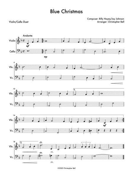 Blue Christmas (arr. Christopher Bell)