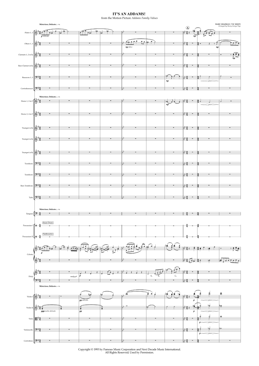 It's An Addams (arr. Henry George Page)