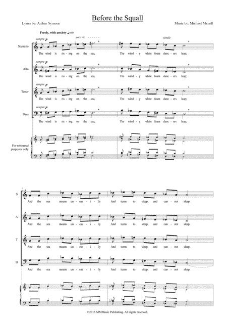 Before the Squall (from 'Mariner Songs')