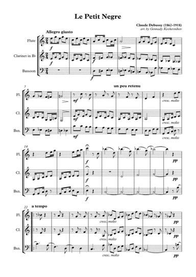Claude Debussy, "La Petit Negre" (arr. Gennady Kozhevnikov)