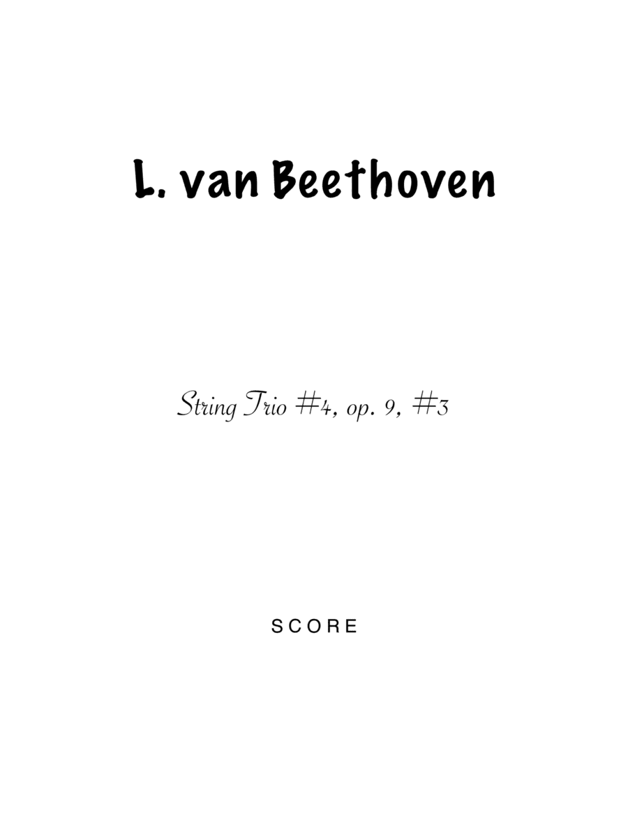 L. Beethoven - Trio No. 4 (arr. A. Viazovtsev.)