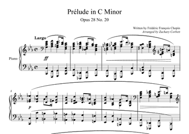 Prelude Opus 28 No. 20 in C Minor (arr. Zachary Corbett)