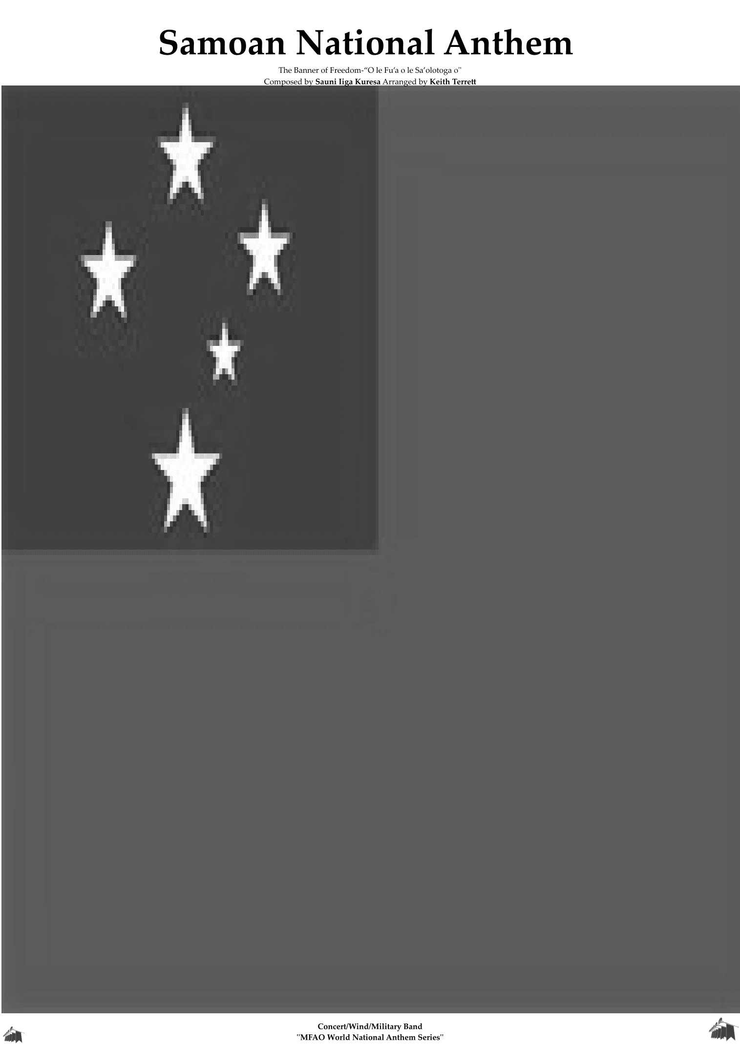 Samoan National Anthem for Wind/Concert/Military Band  MFAO World National Anthem Series (arr. Keith Terrett)