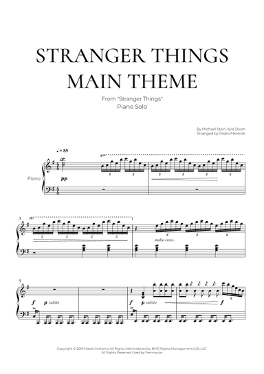 Stranger Things Main Title Theme (arr. Pedro Merendi)
