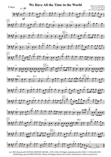 We Have All The Time In The World (arr. Jan Angermüller)