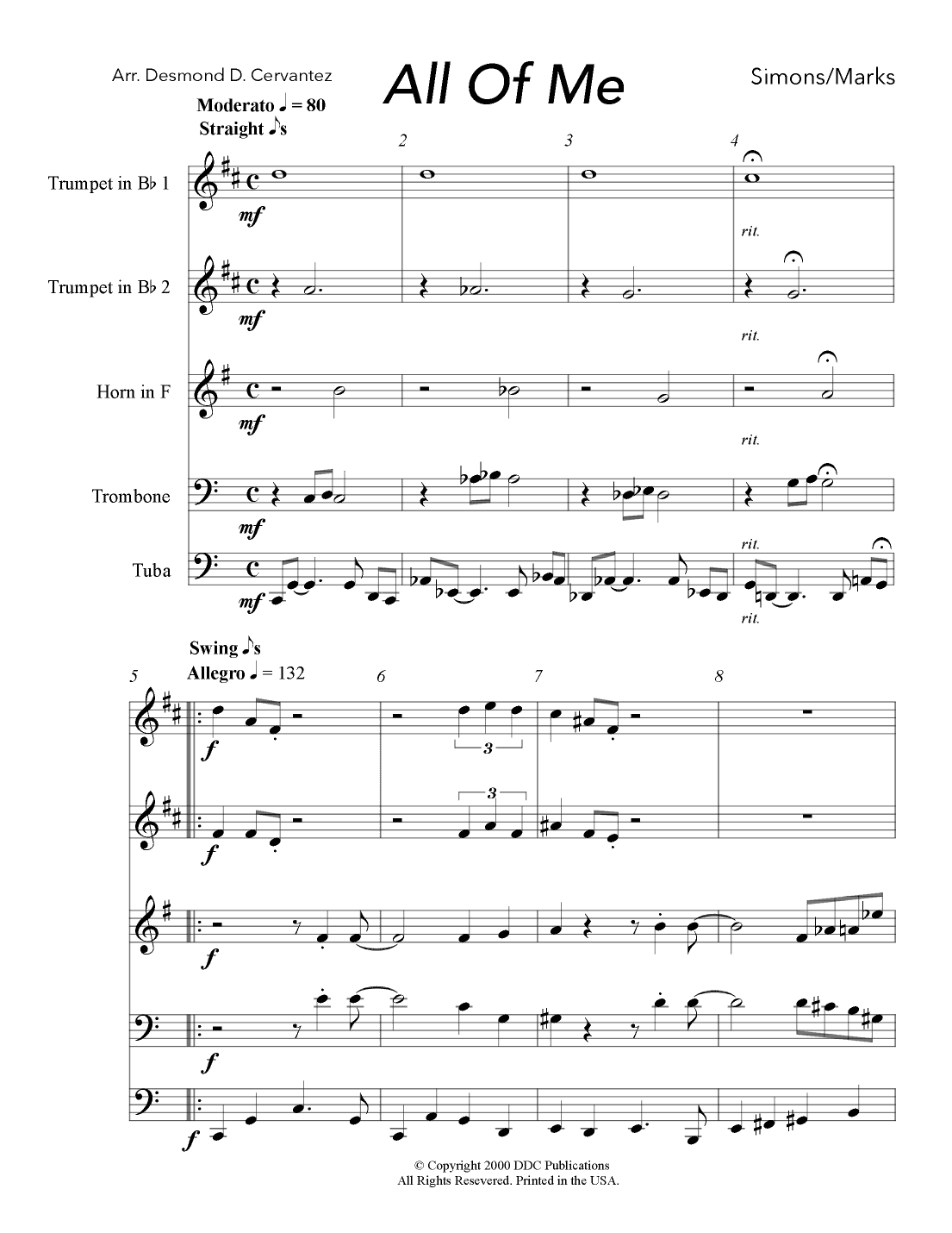 All Of Me (arr. Desmond D. Cervantez)