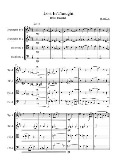 Lost In Thought - Brass Quartet