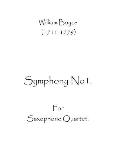 Symphony No.1 (arr. Spence Bundy)