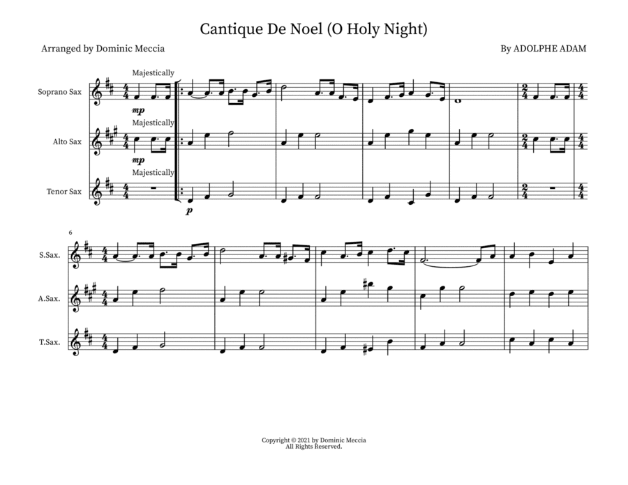O Holy Night (Cantique De Noel) (arr. Dominic Meccia)
