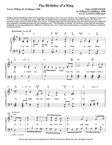 The Birthday of a King (arr. Lyndell Leatherman)