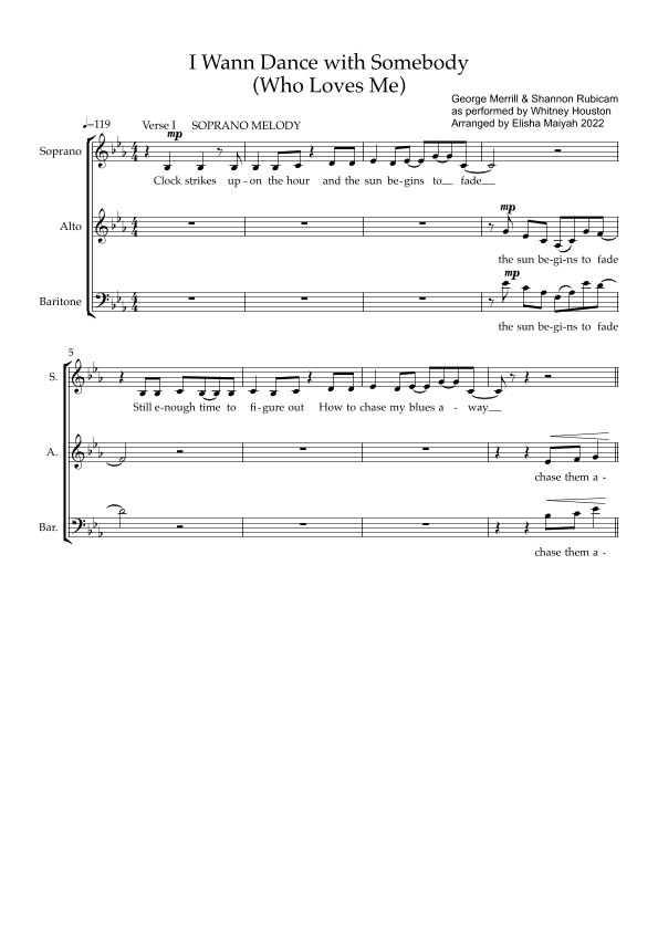 I Wanna Dance With Somebody (arr. Elisha Maiyah)