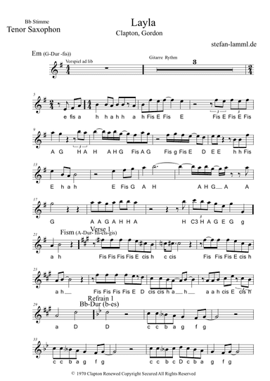 Layla (arr. stefan-lamml.de)