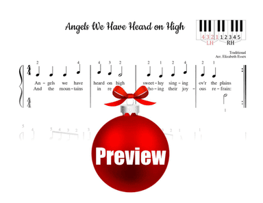 Angels We Have Heard On High - Pre-staff Finger Numbers (arr. Elizabeth Essex)