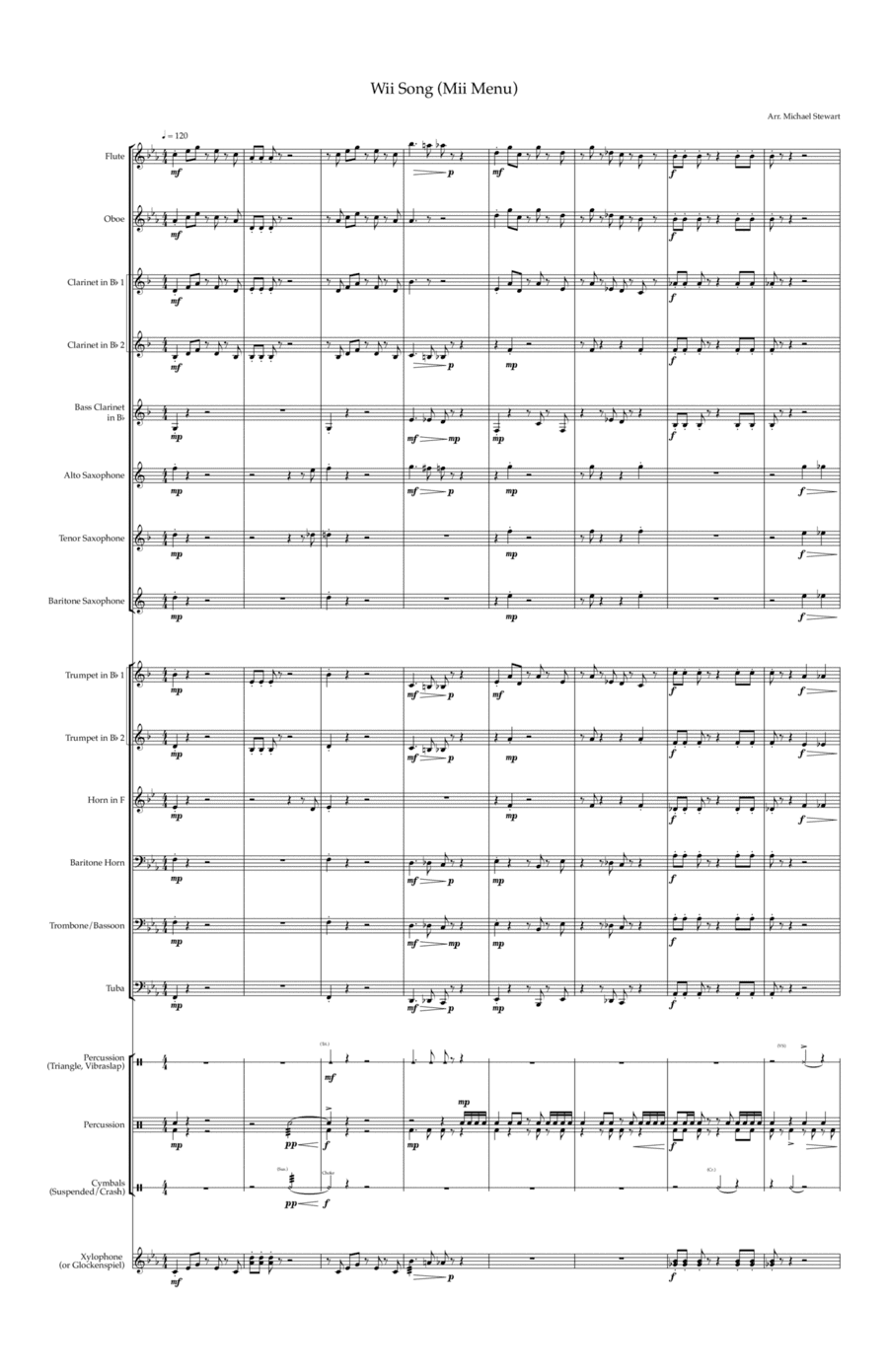 Mii Channel Theme (arr. Michael Stewart)