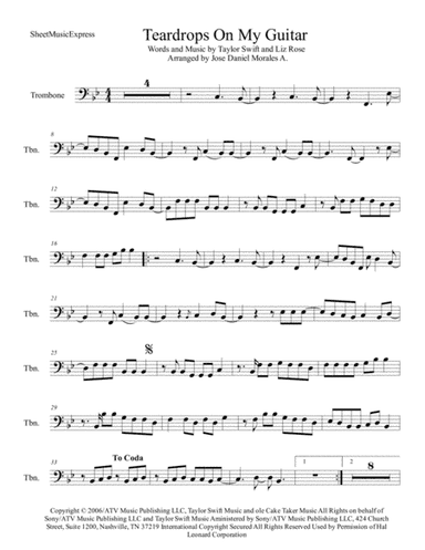 Teardrops On My Guitar (arr. Jose Daniel Morales A.)
