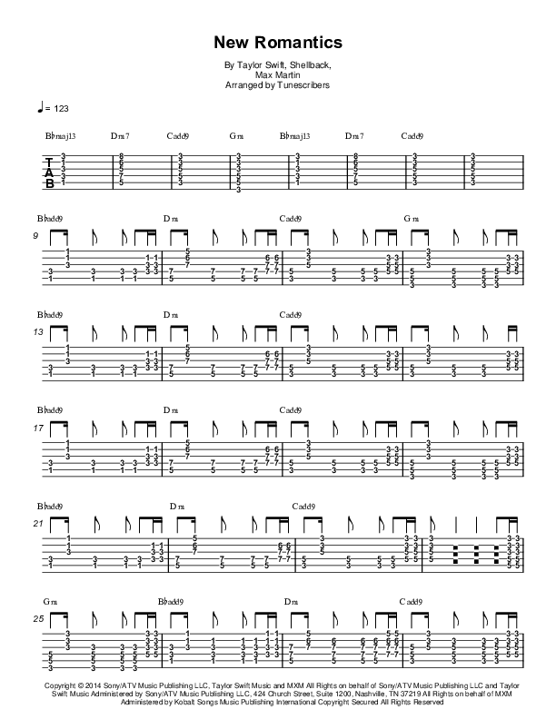 New Romantics (arr. Tunescribers)