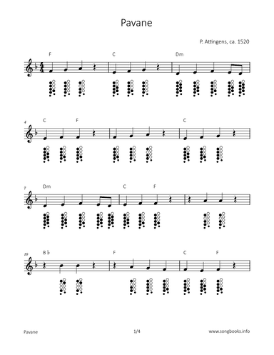 Pavane (arr. songbooks.info)