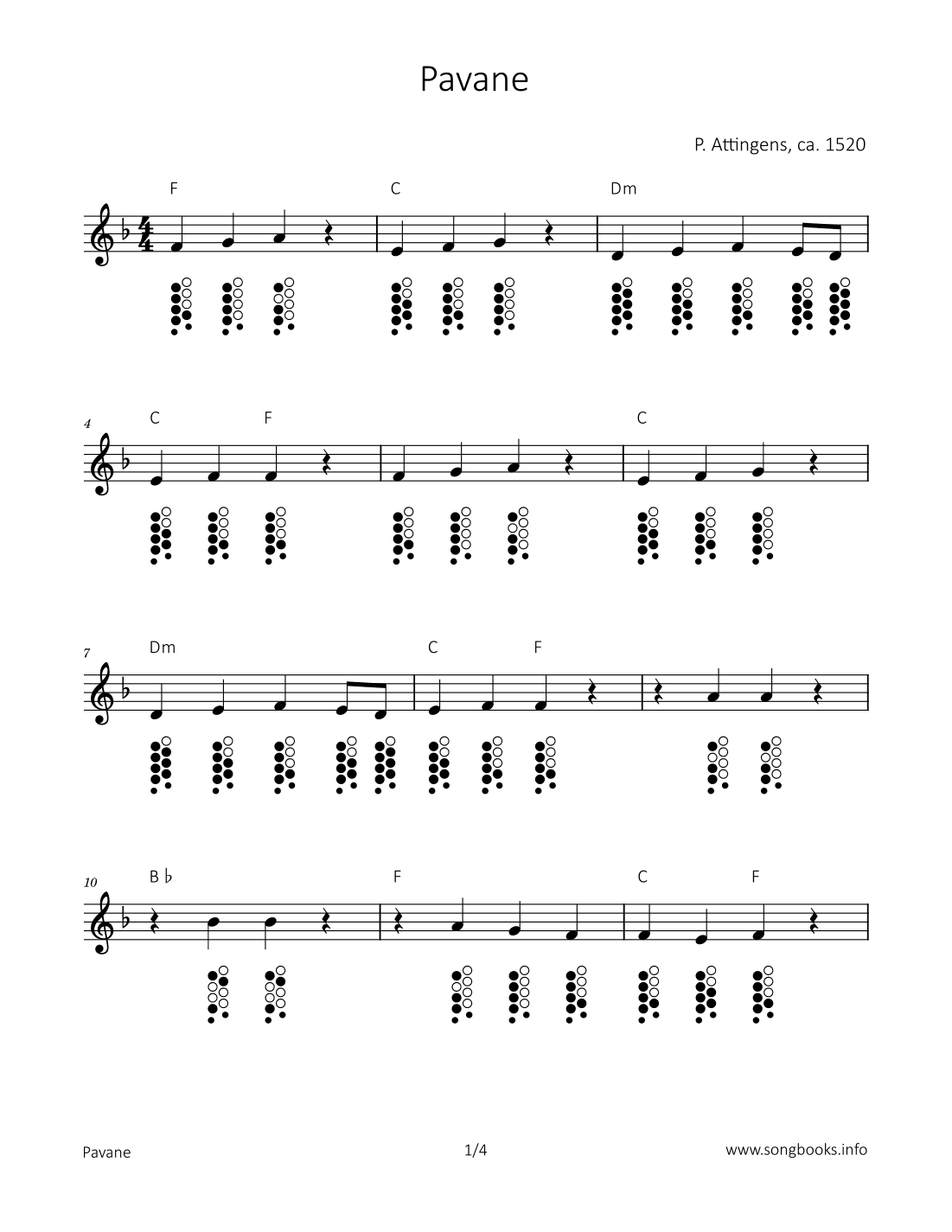 Pavane (arr. songbooks.info)