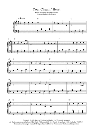 Your Cheatin' Heart (arr. Kaiserin Rebecca)