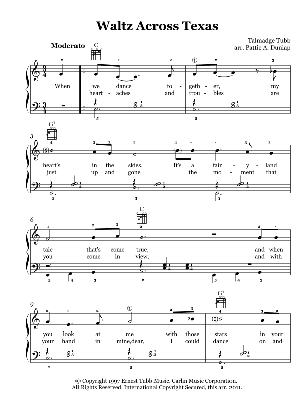 Waltz Across Texas (arr. Pattie A. Dunlap)
