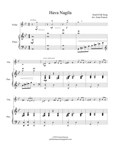 Hava Nagila (arr. Psalm 67:2 Music)