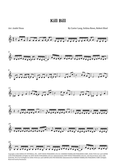 Kill Bill (arr. André Nusa)