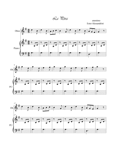 La Piva. Oboe and piano (arr. Ester Alessandrini)