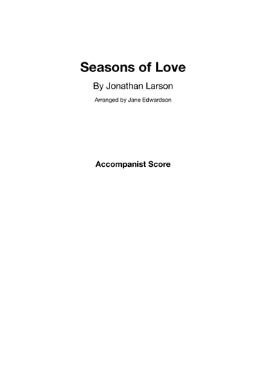 Seasons Of Love (arr. Jane Edwardson)