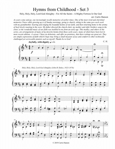 Hymns from Childhood - Set 3 (piano solo) (arr. Curtis Hanson)