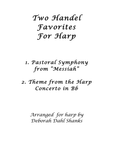 Two Handel Favorites for Harp (arr. Deborah Dahl Shanks)