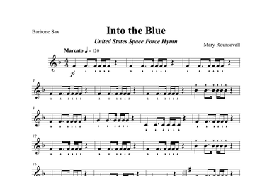 US SPACE FORCE HYMN (Into the Blue)  BARI SAX PART