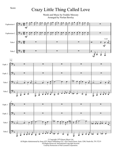 Crazy Little Thing Called Love (arr. Norlan Bewley)