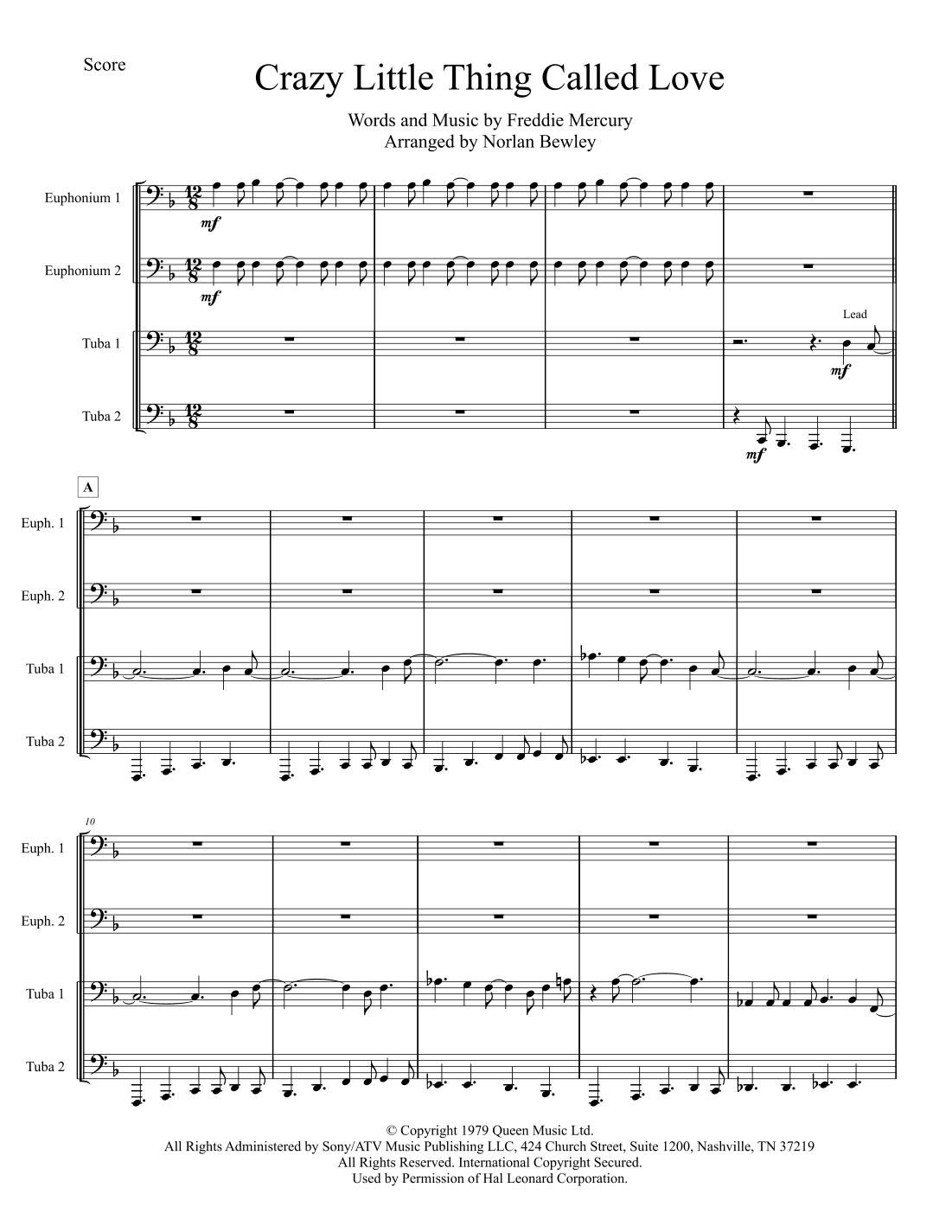 Crazy Little Thing Called Love (arr. Norlan Bewley)