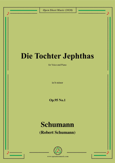 Schumann-Die Tochter Jephtas,Op.95 No.1 in b minor (arr. MSM)