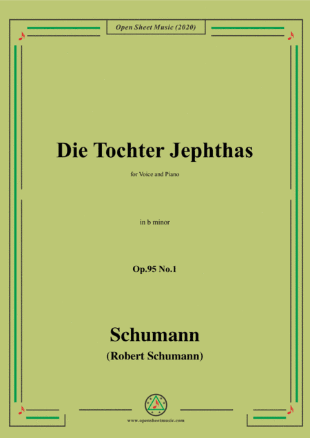 Schumann-Die Tochter Jephtas,Op.95 No.1 in b minor (arr. MSM)