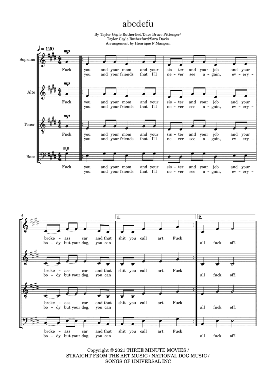 Abcdefu (arr. Henrique F Mangoni)
