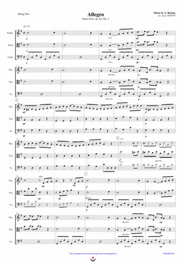 Horn Trios, Nb. 2 ALLEGRO (arr. Josef STASTNY)