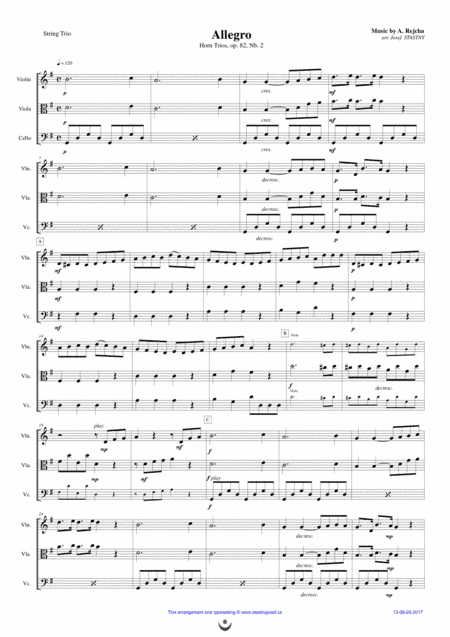Horn Trios, Nb. 2 ALLEGRO (arr. Josef STASTNY)