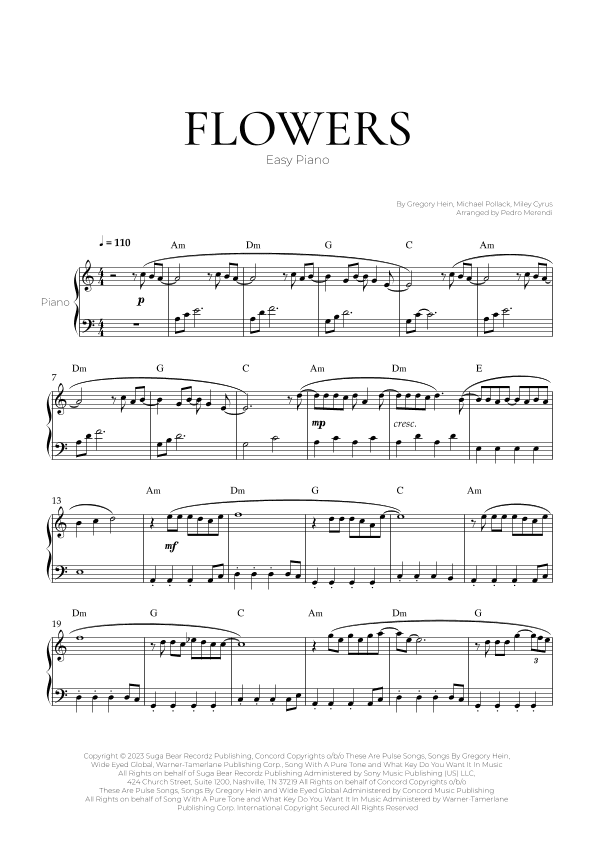 Flowers (arr. Pedro Merendi)