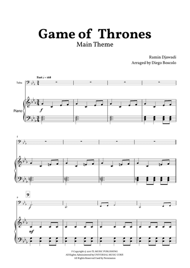 Game Of Thrones (arr. Diego Boscolo)