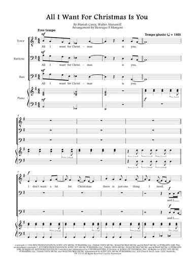 All I Want For Christmas Is You (arr. Henrique F Mangoni)