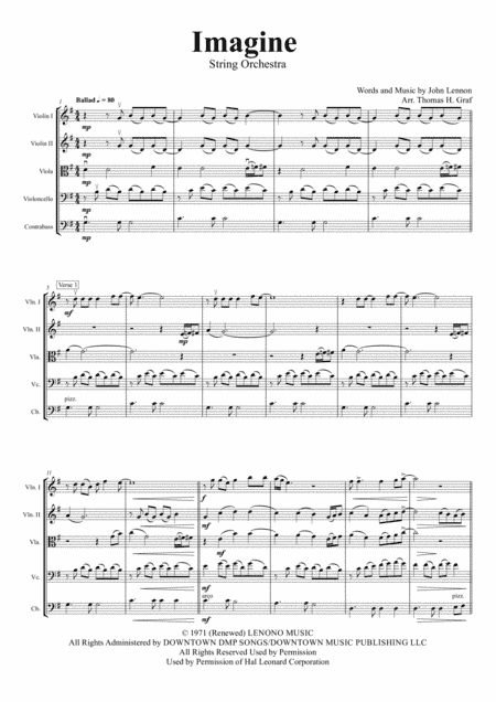 Imagine (arr. Thomas H. Graf)
