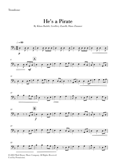 He's A Pirate (arr. Cadenza Editions)