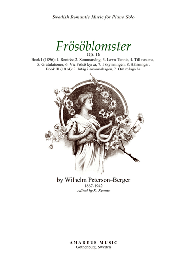 Frösöblomster Op. 16 book 1 (complete) for piano solo (A4) (arr. K. Krantz)